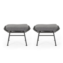 Load image into Gallery viewer, Outdoor Modern Boho Wicker Ottoman With Cushions (Set of 2)
