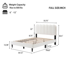 Load image into Gallery viewer, Lambswool Petal Headboard Bed Frame
