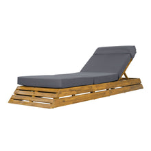 Load image into Gallery viewer, Chaise Lounge Set With 4 Fold Cushion And Built In Headrest

