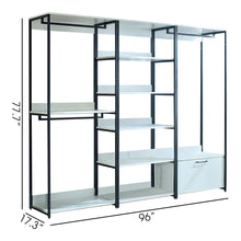 Load image into Gallery viewer, Fiona - Freestanding Walk-In Closet System - White - Wood
