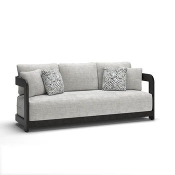 Salina Bay - Sofa With Cushion - Black / Gray