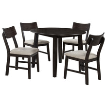 Load image into Gallery viewer, Jackie - 5 Piece Dining Set With Drop Leaf Table And Side Chairs - Dark Coffee
