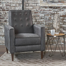 Load image into Gallery viewer, Macedonia - Button Tufted Fabric Recliner - Slate
