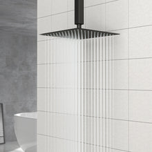 Load image into Gallery viewer, Modern 10" Square Rainfall Shower Head &amp; Stainless Steel Wall Or Ceiling Mount Luxury Spa Shower Panel

