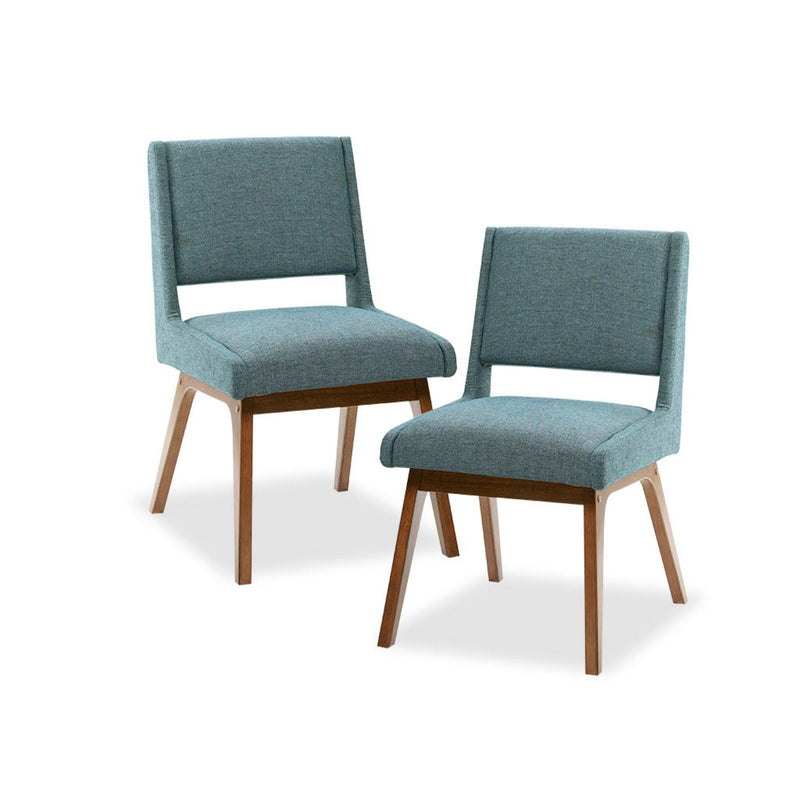 Dining Chair With Upholstered Seat And Back (Set of 2) - Blue