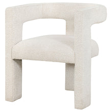 Load image into Gallery viewer, Verda - Upholstered Accent Side Chair In Soft With Rounded Open Back And 3 Leg Base - White

