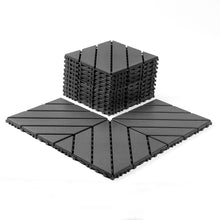 Load image into Gallery viewer, Interlocking Decking Tiles, Waterproof Outdoor Indoor Flooring (Set of 44) - Dark Gray
