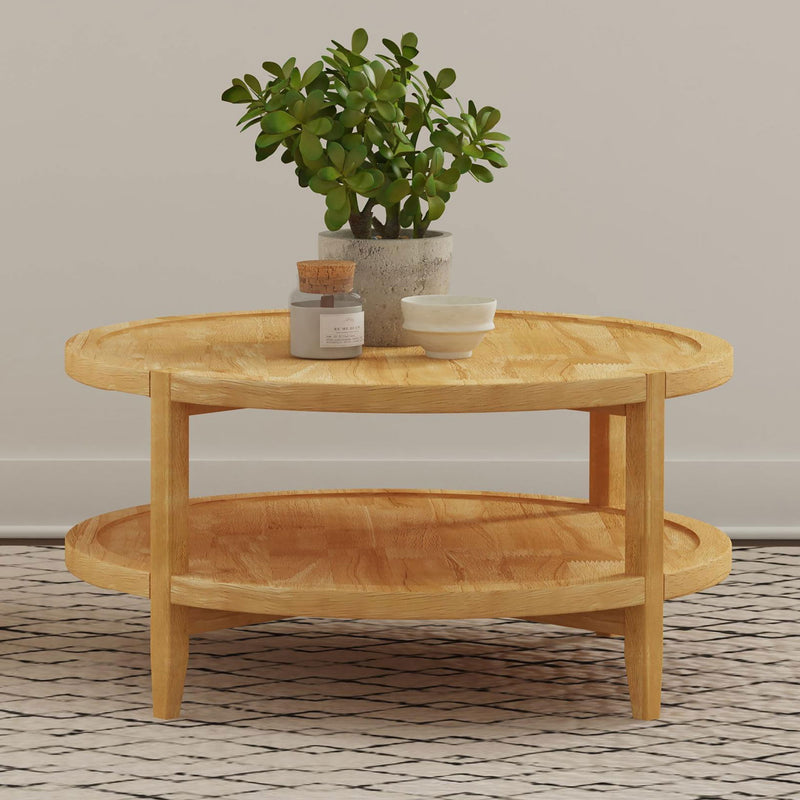 Isbell - Round Table With Storage Shelf