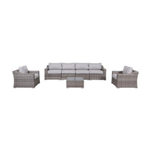 Load image into Gallery viewer, Outdoor Wicker Conversation Set With Cushions, All Weather
