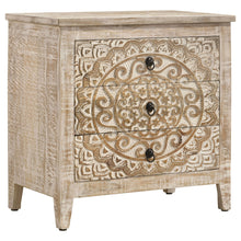 Load image into Gallery viewer, Kenzie - 3 Drawer Mandala Cabinet - White
