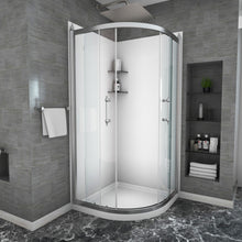 Load image into Gallery viewer, Framed Tub Shower Enclosure With Clear Tempered Glass
