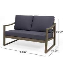 Load image into Gallery viewer, Samwell - Coffee Table &amp; Loveseat Set With Water Resistant Cushions - Dark Gray
