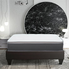 Load image into Gallery viewer, 12'' Hybrid Mattress In A Box, Plush Gel Memory Foam Mattress Top With Pocket Coil Base - Gray / White - Queen
