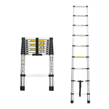Load image into Gallery viewer, Telescopic Extension Ladder, Folding Portable Multi Purpose For Indoor Outdoor Work - Black
