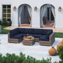 Load image into Gallery viewer, Seating Set With Cushions Handcrafted Wicker Design
