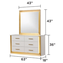 Load image into Gallery viewer, Obsession - 6 Drawer LED Dresser - White
