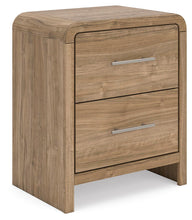 Load image into Gallery viewer, Gramburg - Two Drawer Night Stand - Warm Natural Brown
