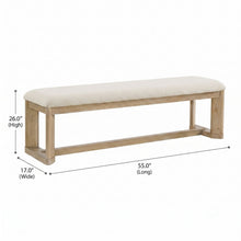 Load image into Gallery viewer, Backless Upholstered Dining Bench
