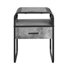 Load image into Gallery viewer, Raziela - End Table With Drawer - Black / Gray
