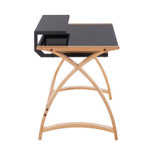 Load image into Gallery viewer, Bentley - Mid-Century Modern Office Desk - Natural / Black
