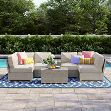 Load image into Gallery viewer, Comfortable Modern Patio Rattan Sectional Set With Cushions
