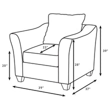 Load image into Gallery viewer, Paige - Flared Arm Chair - Charcoal Gray
