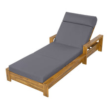 Load image into Gallery viewer, Chaise Lounge Set With 4 Fold Cushion And Built In Headrest, 3 Position Adjustable
