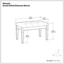 Load image into Gallery viewer, Waverly - Upholstered Tufted Ottoman Bench
