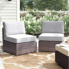 Load image into Gallery viewer, Armless Patio Chair With Cushions
