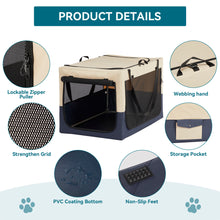 Load image into Gallery viewer, Dog Crates For Dogs, Adjustable Cover By Spiral Iron Pipe, Strengthen Sewing Dog Travel Crate 3 Door Design
