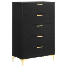 Load image into Gallery viewer, Lexie - 5 Drawer Rectangular Chest - Black
