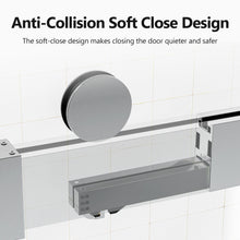 Load image into Gallery viewer, Frameless Double Sliding Soft Close Shower Door, Tempered Glass
