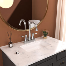 Load image into Gallery viewer, 4" Centerset Bathroom Faucet With Pop Up Drain And Water Supply Lines - Brushed Nickel
