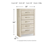 Load image into Gallery viewer, Bellaby - Five Drawer Chest - Whitewash
