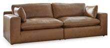 Load image into Gallery viewer, Emilia - 3 Pc. - 2-Piece Sectional Loveseat, Ottoman - Caramel
