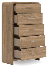 Load image into Gallery viewer, Gramburg - Five Drawer Chest - Warm Natural Brown
