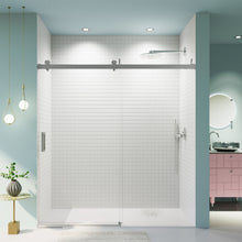 Load image into Gallery viewer, Frameless Sliding Shower Door With Soft- Close, 3 / 8" Tempered Glass
