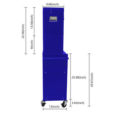 Load image into Gallery viewer, 6 Drawer Lockable Tool Cabinet On Wheels, Steel Rolling Tool Chest With Detachable Toolbox
