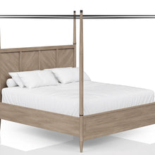 Load image into Gallery viewer, Queen Canopy Bedroom Set With A 2 Drawer Nightstand A Dresser With Poster Mirror And A Door Chest - Sand
