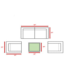 Load image into Gallery viewer, Outdoor Wicker Conversation Set With Cushions, All Weather
