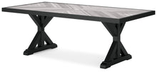 Load image into Gallery viewer, Beachcroft - Rectangular Dining Table With Umbrella Option - Black / Light Gray
