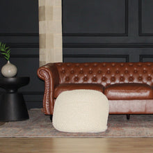 Load image into Gallery viewer, Semi Rounded Pouf, Cable Knitted, Perfect Seating
