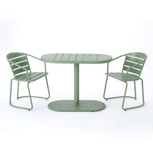 Load image into Gallery viewer, 3 Piece Elegant Outdoor Bistro Set With 2 Chairs And Oval Table
