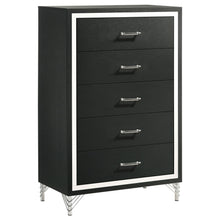 Load image into Gallery viewer, Malcolm - 5 Drawer Bedroom Chest - Black

