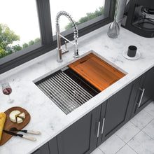 Load image into Gallery viewer, Single Bowl, Undermount Workstation, Kitchen Sink With Accessories
