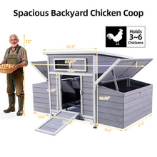 Load image into Gallery viewer, Large Chicken Coop Outdoor Hen House With Dual Nesting Boxes

