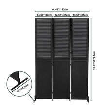 Load image into Gallery viewer, Rustic 3 Panel Room Dividers And Folding Privacy Screen

