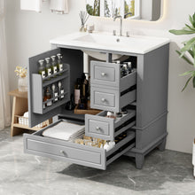 Load image into Gallery viewer, Freestanding Bathroom Vanity With Sink, Soft Close Door, 3 Drawers
