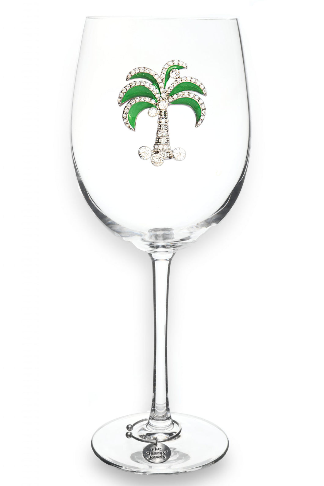 Stemmed Wine Glass - Palm Tree