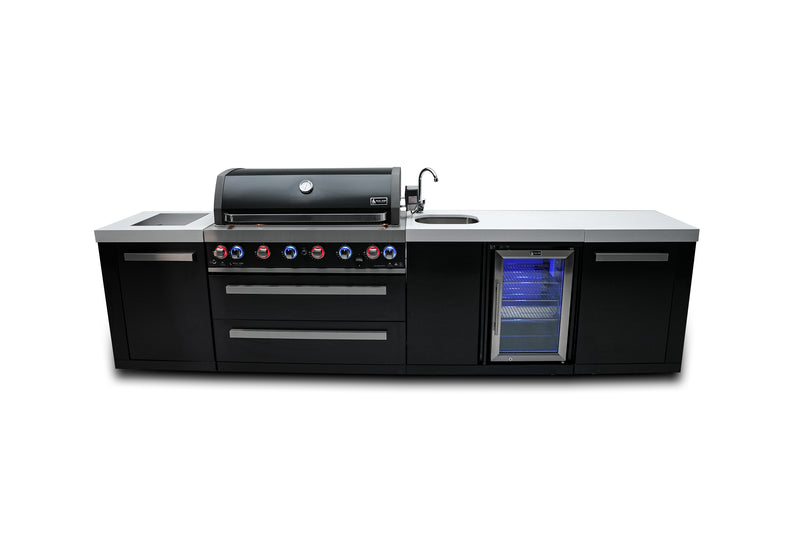 MONT ALPI 805 BLACK STAINLESS STEEL ISLAND WITH A BEVERAGE CENTER-MAi805-BSSBEV
